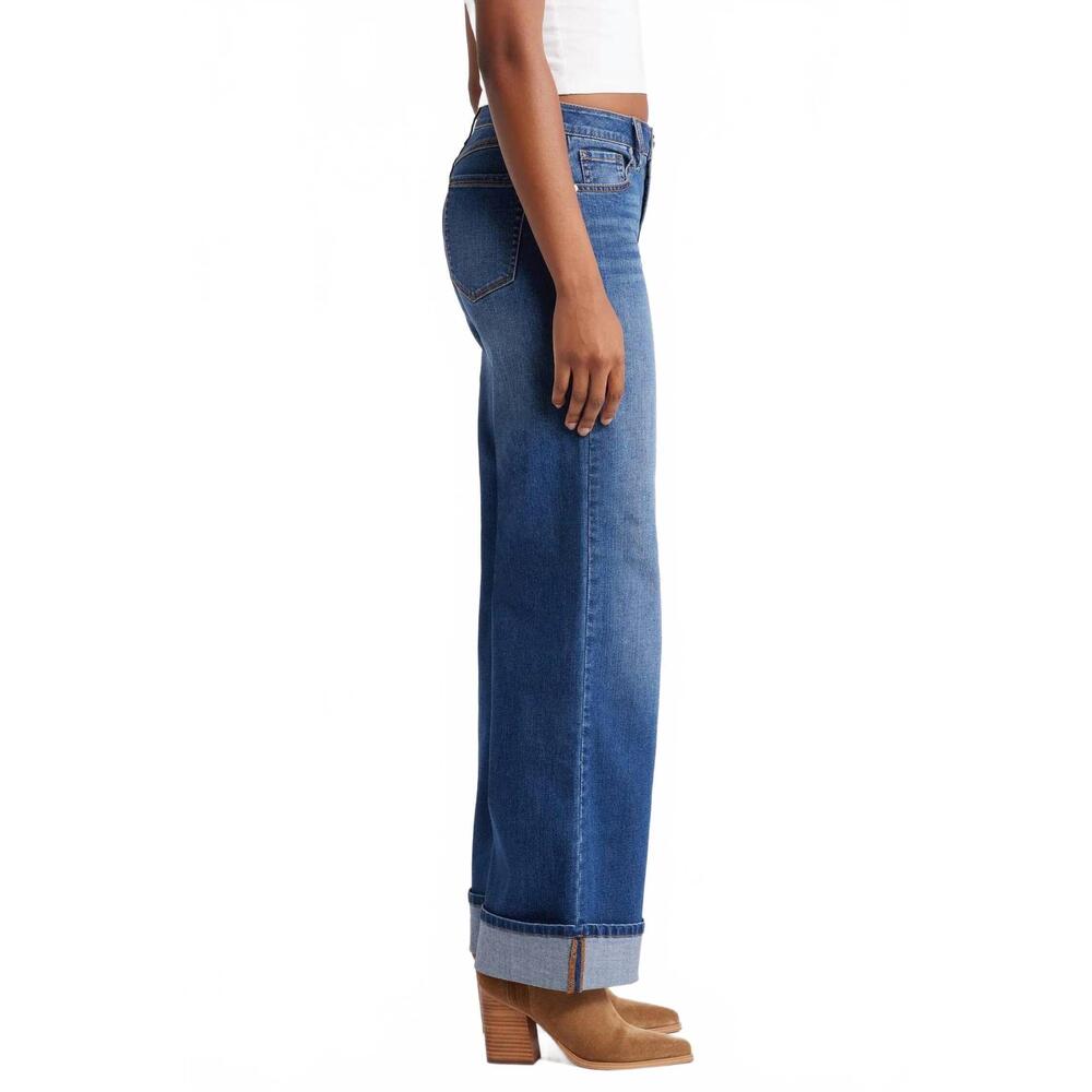 NEW 1822 DENIM slim wide leg with cuff jeans in oaklee - Picture 4 of 4